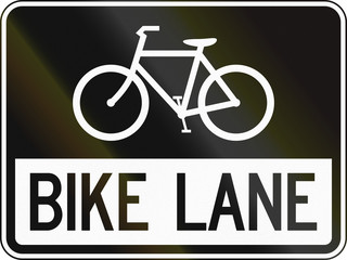 United States traffic sign: Bike lane