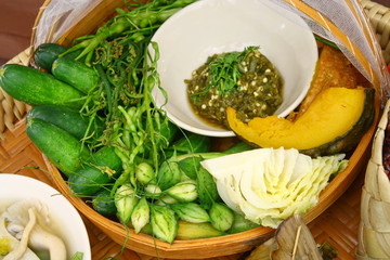 set of Chiang Mai food, Thailand