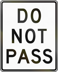 United States traffic sign: Do Not Pass