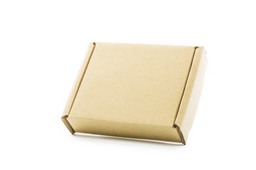 Cardboard brown box isolate