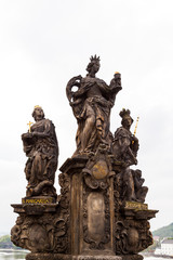Fototapeta na wymiar Auf der Karlsbrücke in Prag