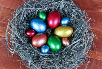 Easter Eggs in a nest