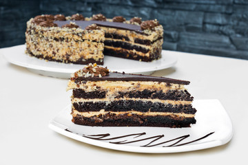 homemade chocolate hazelnut cake