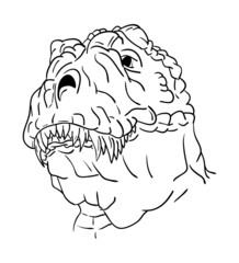 contour head dinosaur