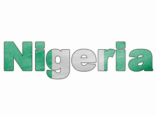 Nigeria Schriftzug (Nigeria Flag)