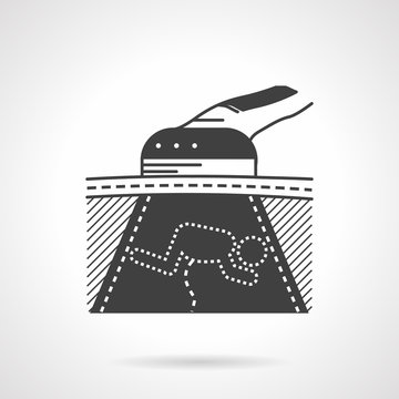 Black vector icon for womb sonogram