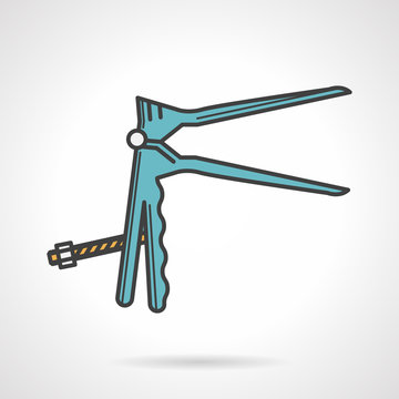 Gynecology speculum flat vector icon