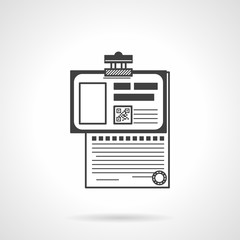 Patient history outline vector icon