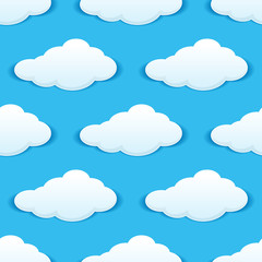 Cloudy sky seamless pattern