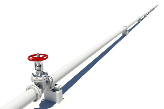 White pipe with valve