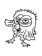 Fototapeta premium Evil Cool Comic Book Owl