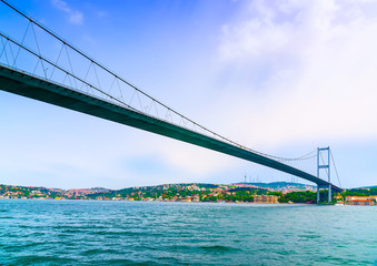 The first one bridge of Bosphorus channel at Istanbul in Turkey.