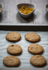 Freshly baked integral biscuits 