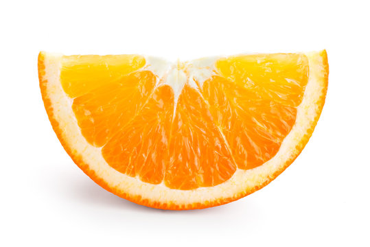 Orange fruit. Piece isolated on white