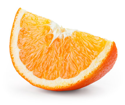 Orange slice. Fruit isolated on white