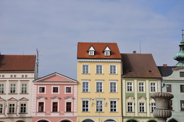 Häuser Stadtplatz Budweis