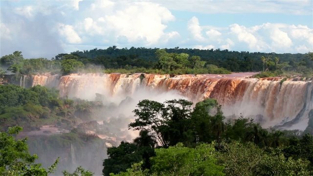 Iguassu Falls, the largest series of waterfalls of the world