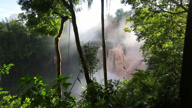 Iguassu Falls, the largest series of waterfalls of the world