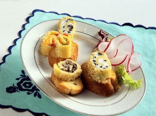 multicolor tasty snack for party