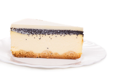 piece of vanilla cheesecake