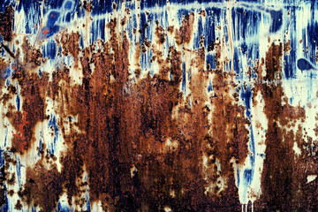 rusty worn and scratched metallic background