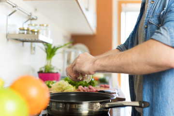 Man cooking