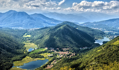 Fototapeta na wymiar Views of the Alpine foothills of Varese
