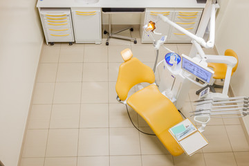 top view of dental studio