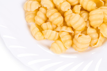 Close up of Italian pasta shells