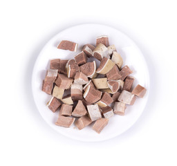 Sliced beef tongue.