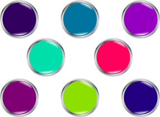 beautiful shiny buttons - vector