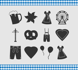 Abstrakte Symbole zum Oktoberfest