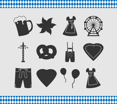 Abstrakte Symbole zum Oktoberfest