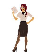 Vector secretary illustration