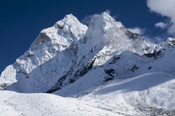 view of Ama Dablam from Dingboche