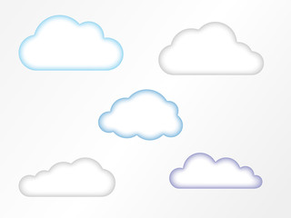 Sanfte Wolkensymbole mit Effekt