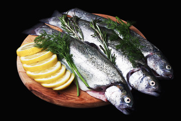 Cooking trout with lemon