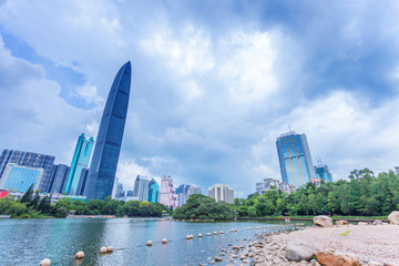 skyline and cityscape of modern city,shenzhen