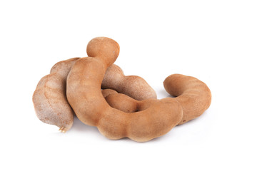 Tamarind on white background