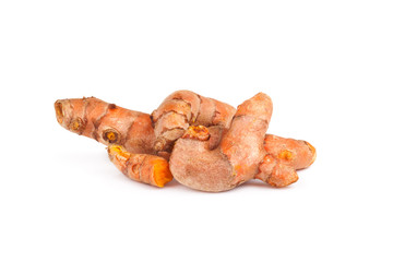 turmeric on white background