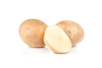 potato on white background