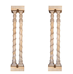 architectural columns on a white background