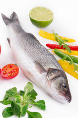 Fresh seabass with lemon