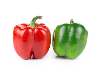 Sweet red and green pepper