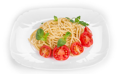 Italian pasta with basil