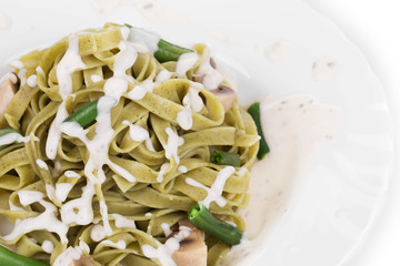 Pasta with pesto sauce