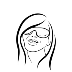 abstract beauty face girl avatar