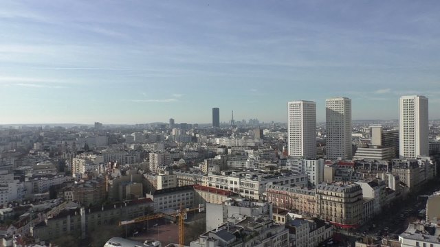 Panorama à Paris, vue depuis une tour du 13 me arrondissment