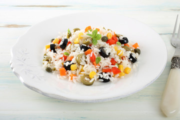insalata di riso con verdure
