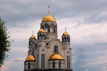 Fototapeta na wymiar Church on Blood in Ekaterinburg, Russia